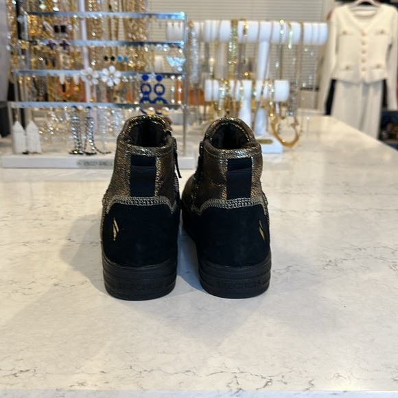 Skechers Street gold and black heeled ankle boots size 7 - Picture 3 of 5